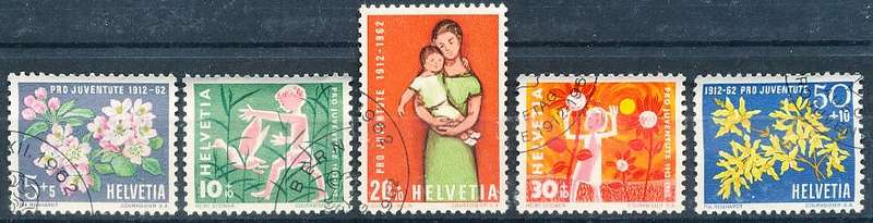 SWITZERLAND  1962 -    Pro Juventute - The 50th Anniversary  SET   - FINE  USED