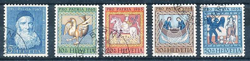 SWITZERLAND  1965 -  Pro Patria -   Theodosius Florentini,   SET   - FINE  USED