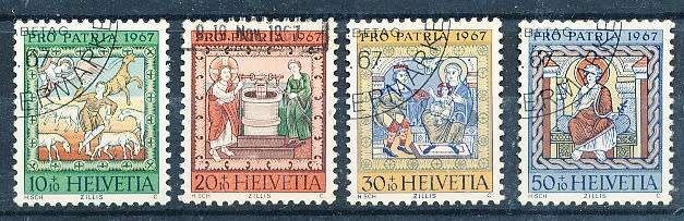 SWITZERLAND  1967 -  Pro Patria -  Theodor Kocher  PART  SET   - FINE  USED