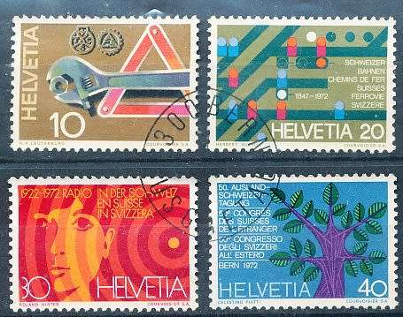 SWITZERLAND  1972 -  Events  SET   - FINE USED