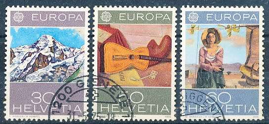 SWITZERLAND  1975 -  EUROPA Stamps - Paintings   SET   - FINE USED