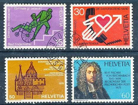 SWITZERLAND  1975 -  Events   SET   - FINE USED