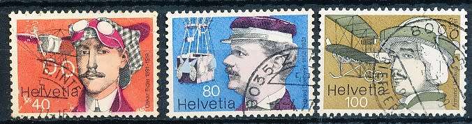SWITZERLAND  1977 -    Flight Pioneers  PART  SET   - FINE  USED