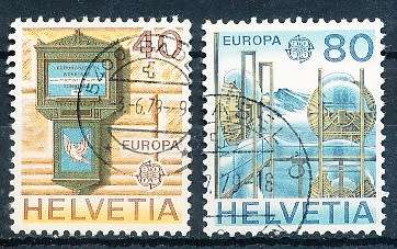 SWITZERLAND  1979 -    EUROPA Stamps - Post & Telecommunications   SET   - FINE  USED