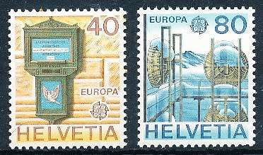 SWITZERLAND  1979 -    EUROPA Stamps - Post & Telecommunications   SET   -   MINT