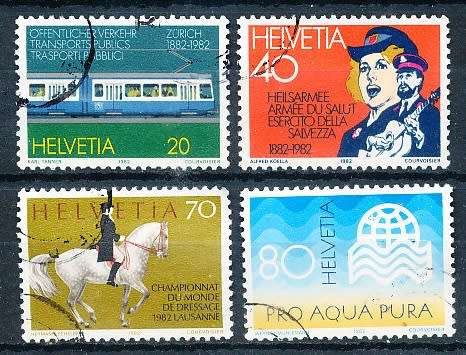 SWITZERLAND  1982 -  Anniversaries  SET   - FINE  USED