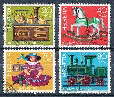 SWITZERLAND  1983 -   Pro Juventute - Old Toys  SET   - FINE  USED
