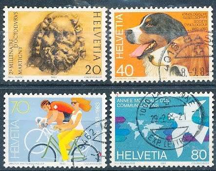 SWITZERLAND  1983 -  Anniversaries  SET   - FINE  USED