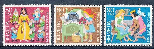 SWITZERLAND  1985 -  Pro Juventute - Fairy Tales  PART  SET   - FINE MINT
