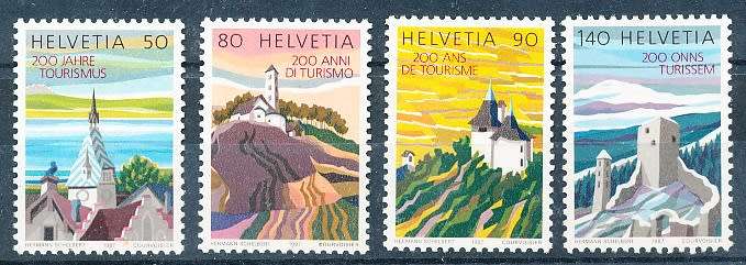 SWITZERLAND  1987 -    Anniversary of Tourism   - FINE MINT