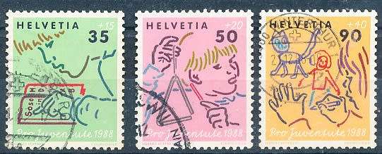 SWITZERLAND  1988 -    Pro Juventute - Child Development PART SET    - FINE USED