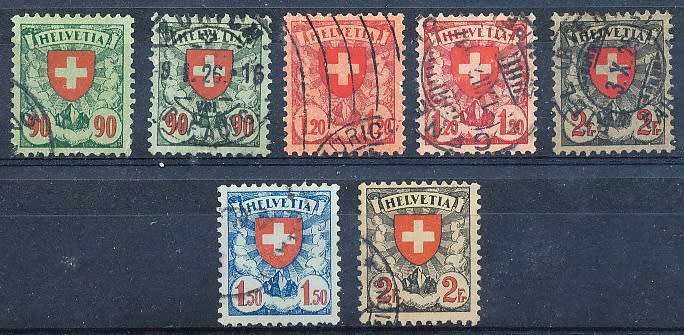 SWITZERLAND  1924   - Coat of Arms    SET  - FINE  USED