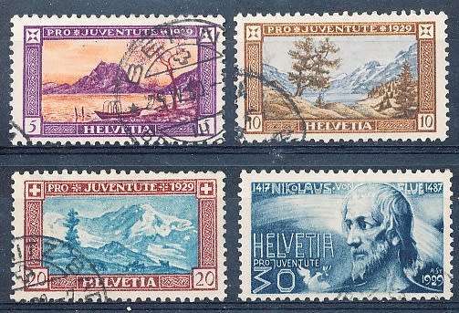 SWITZERLAND  1929 -  PRO JUVENTUTE - Landscapess   SET     - FINE  USED