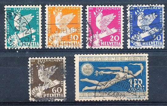 SWITZERLAND  1932 -   Disarmament Conference, Geneva  SET     - FINE  USED