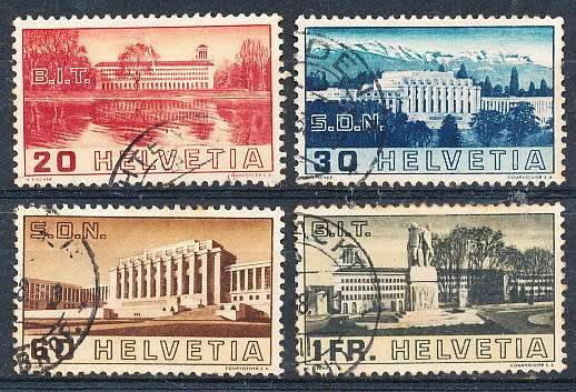 SWITZERLAND  1938 - Labour Organization - ILO SET     - FINE  USED