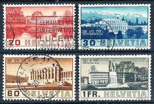 SWITZERLAND  1938 - Labour Organization - ILO SET     - FINE  USED