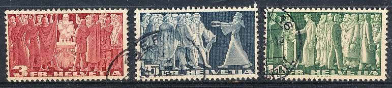 SWITZERLAND  1938 - Definitive Issues   SET     - FINE  USED