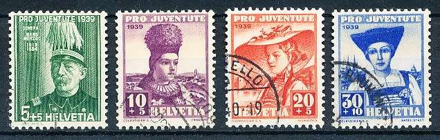 SWITZERLAND  1939 - Pro Juventute - Hans Herzog - Costumes   SET     - FINE  USED