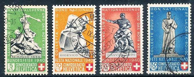 SWITZERLAND  1940 - Pro Patria - Monuments   SET     - FINE  USED