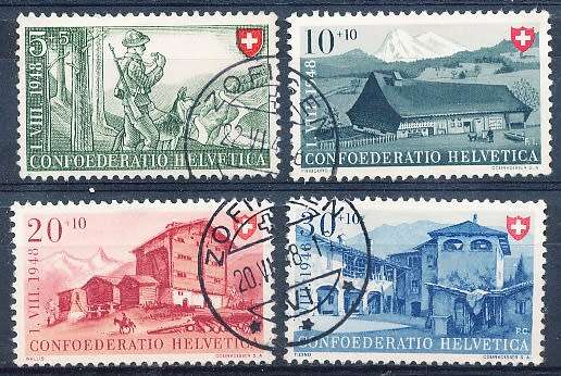 SWITZERLAND  1948 -  Pro Patria-  SET     - FINE  USED