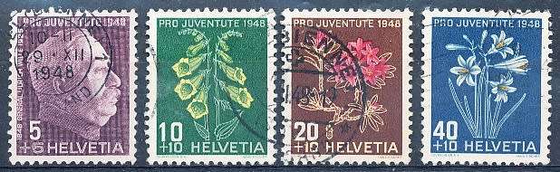 SWITZERLAND  1948 - Pro Juventute -   Ulrich Wille   SET     - FINE  USED