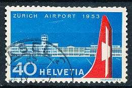 SWITZERLAND  1953 -   Zurich Airport   - FINE  USED