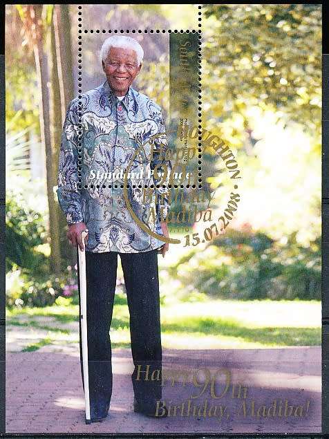 RSA  - 2008 -  Birth of Nelson Mandela  -  MINI-SHEET  - FINE CTO USED