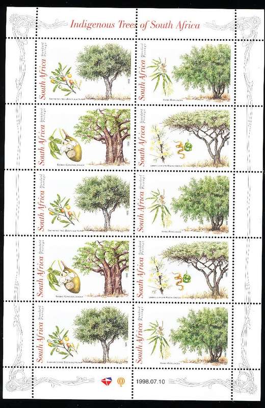 RSA -  1998  -  Trees -   FULL  SHEET  -   FINE  MINT