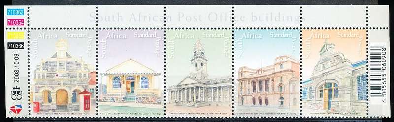 RSA  - 2008 -  World Post Day - Old Post Office Buildings  CONTROL  - FINE MINT