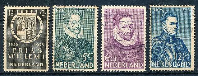 NETHERLANDS  1933  -  King William I of the Netherlands  FULL SET   -  FINE   USED