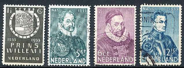 NETHERLANDS  1933  -  King William I of the Netherlands  FULL SET   -  FINE   USED