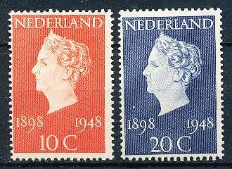 NETHERLANDS  1948  -   Government Anniversary  FULL  SET   -  MINT