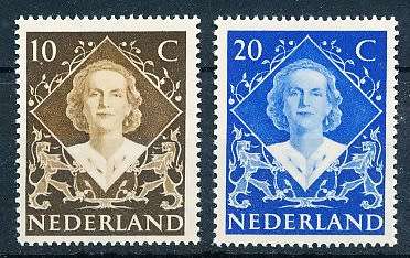 NETHERLANDS  1948  -   Queen Juliana´s Coronation  FULL  SET   -  FINE MINT