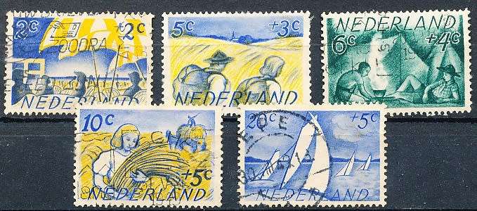 NETHERLANDS  1949  -    Charity Stamps   FULL  SET   -   FINE USED