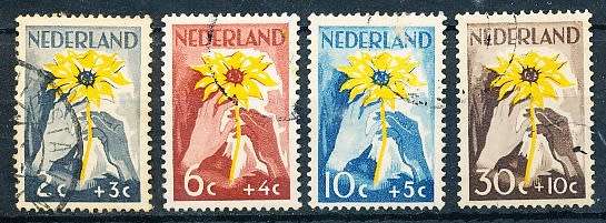 NETHERLANDS  1949  -    Red Cross   FULL  SET   -   FINE USED