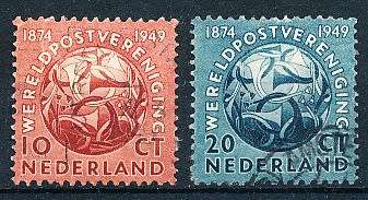 NETHERLANDS  1949  -    World Postal Union  FULL  SET   -   FINE USED