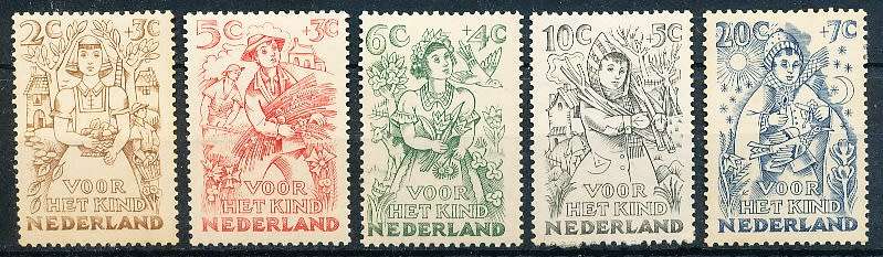 NETHERLANDS  1949  -    Child Care  FULL  SET   -   MINT