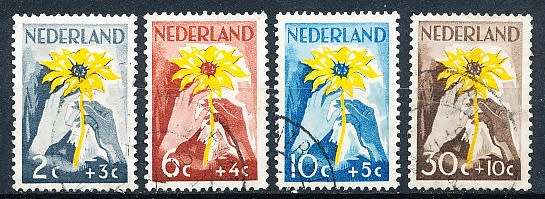 NETHERLANDS  1949  -    Red Cross   FULL  SET   -   FINE USED