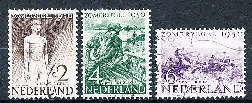 NETHERLANDS  1950  -    Charity Stamps  PART  SET   -   FINE USED