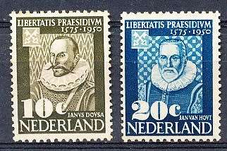 NETHERLANDS  1950  -   University in Leiden FULL  SET   -  MINT