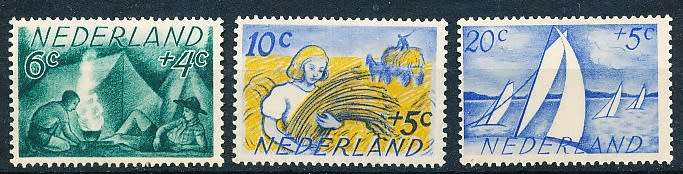 NETHERLANDS  1949  -    Charity Stamps   TOP VALUES   -   MINT