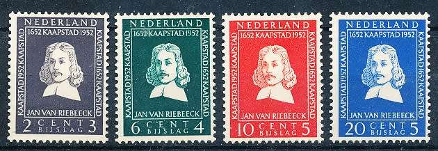 NETHERLANDS  1952  -    Jan van Riebeeck   FULL  SET   -  FINE  MINT