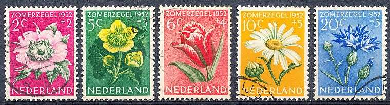 NETHERLANDS  1952  -    Charity Stamps  FULL  SET   -  FINE  USED