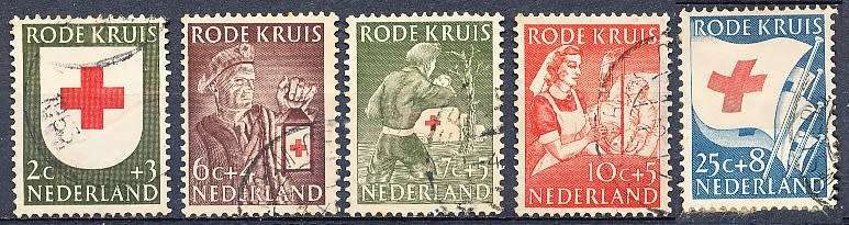 NETHERLANDS  1953  -  Red Cross  FULL  SET   -  FINE  USED