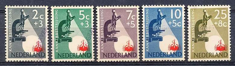 NETHERLANDS  1955  -  Fight Against Cancer  FULL  SET   - FINE USED