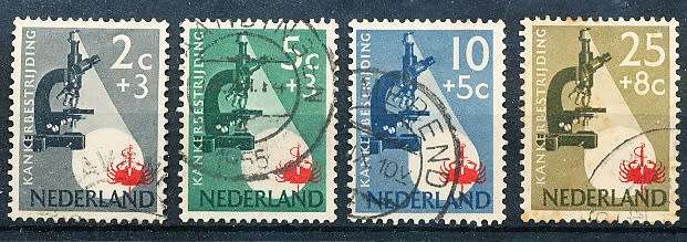 NETHERLANDS  1955  -  Fight Against Cancer  PART  SET   - FINE USED