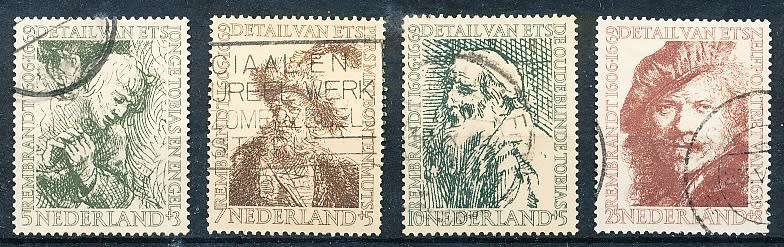 NETHERLANDS  1956  -   Rembrandt  FULL  SET   - FINE USED