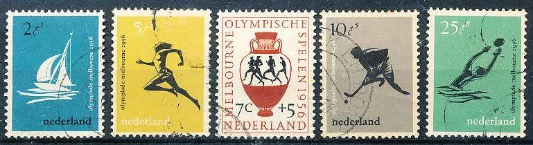NETHERLANDS  1956  - Olympic Games   FULL  SET   - FINE USED