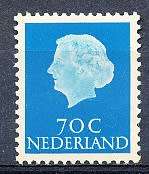 NETHERLANDS  1956  -  Queen Juliana  70c  - FINE MINT