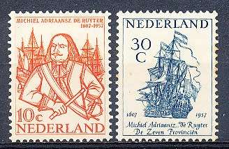 NETHERLANDS  1957  -   Birth of Reuter  FULL  SET   - MINT